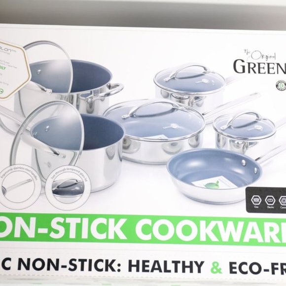 GREENPAN Miami Non-Stick Ceramic 11 PC Cookware Se - Picture 2 of 3